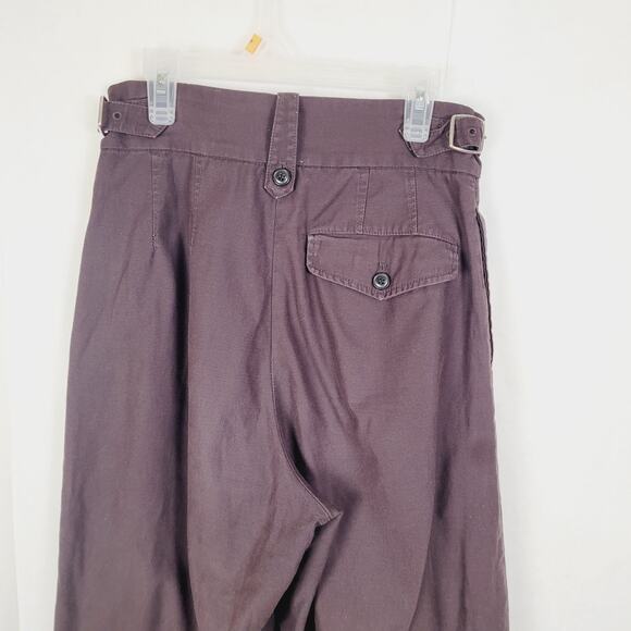 Moussy Brown High Rise Belted Wide Leg Pants Size 2 Old Money Quiet Luxury - Picture 6 of 13
